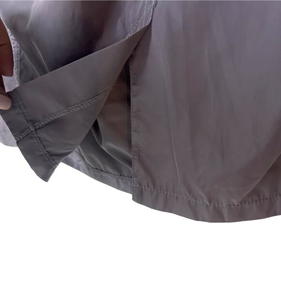 Gray Long-Sleeve Hooded Dress With Ruffle Detail & Zipper Accents - Picture 6 of 7